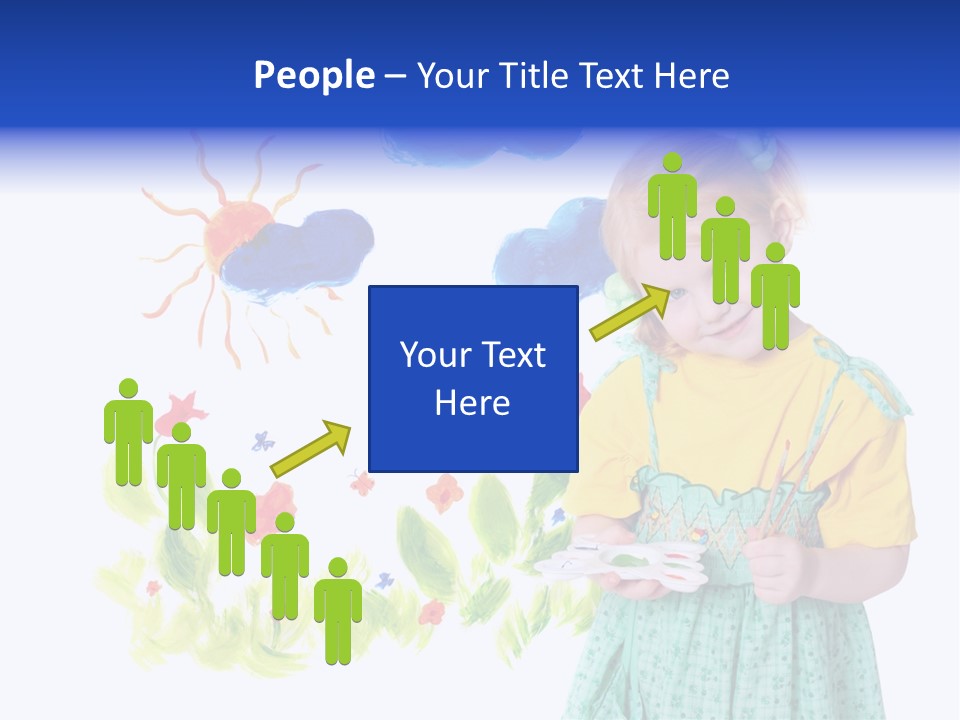 Paper Image Girl PowerPoint Template