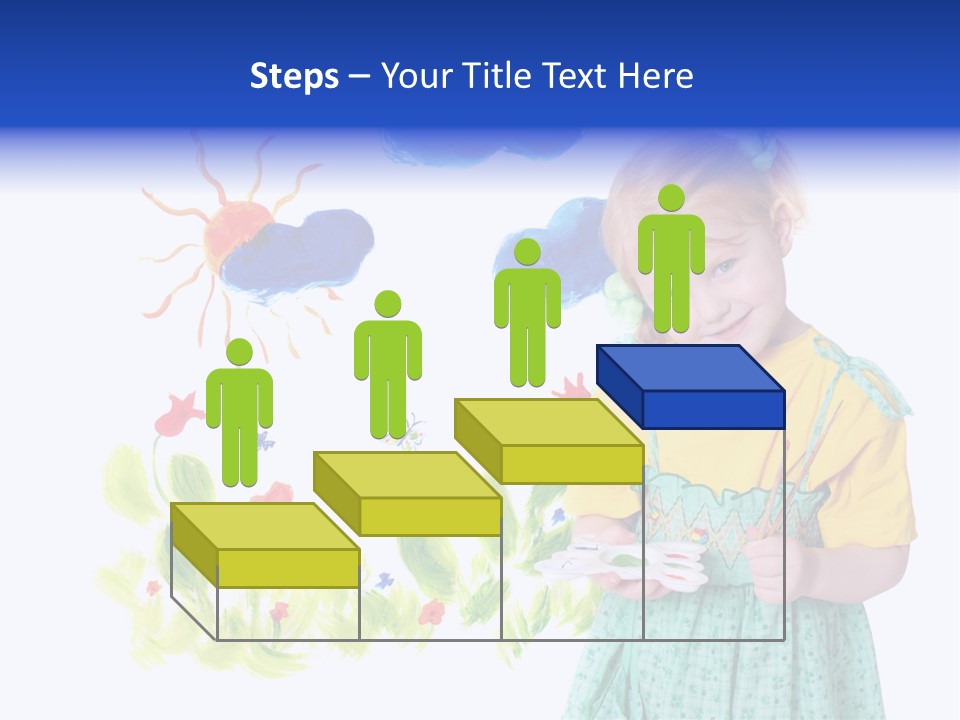 Paper Image Girl PowerPoint Template