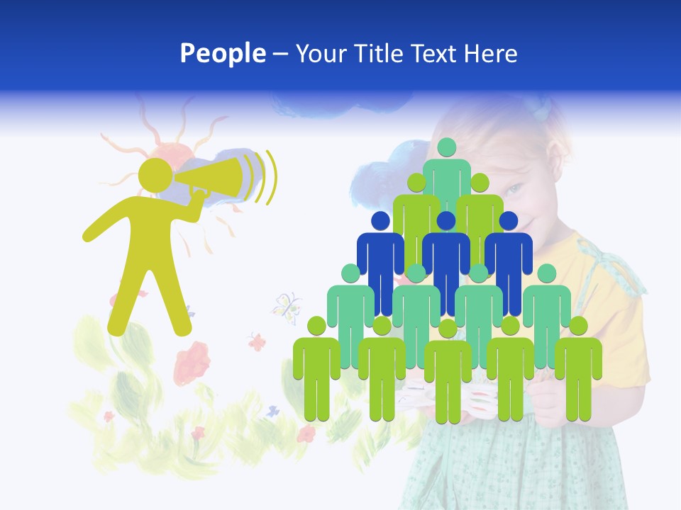 Paper Image Girl PowerPoint Template