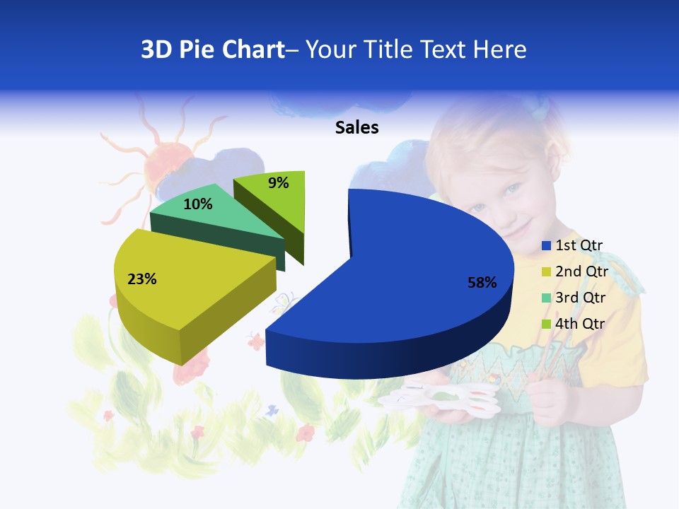 Paper Image Girl PowerPoint Template