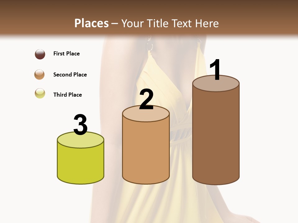 Move Hair Caucasian PowerPoint Template