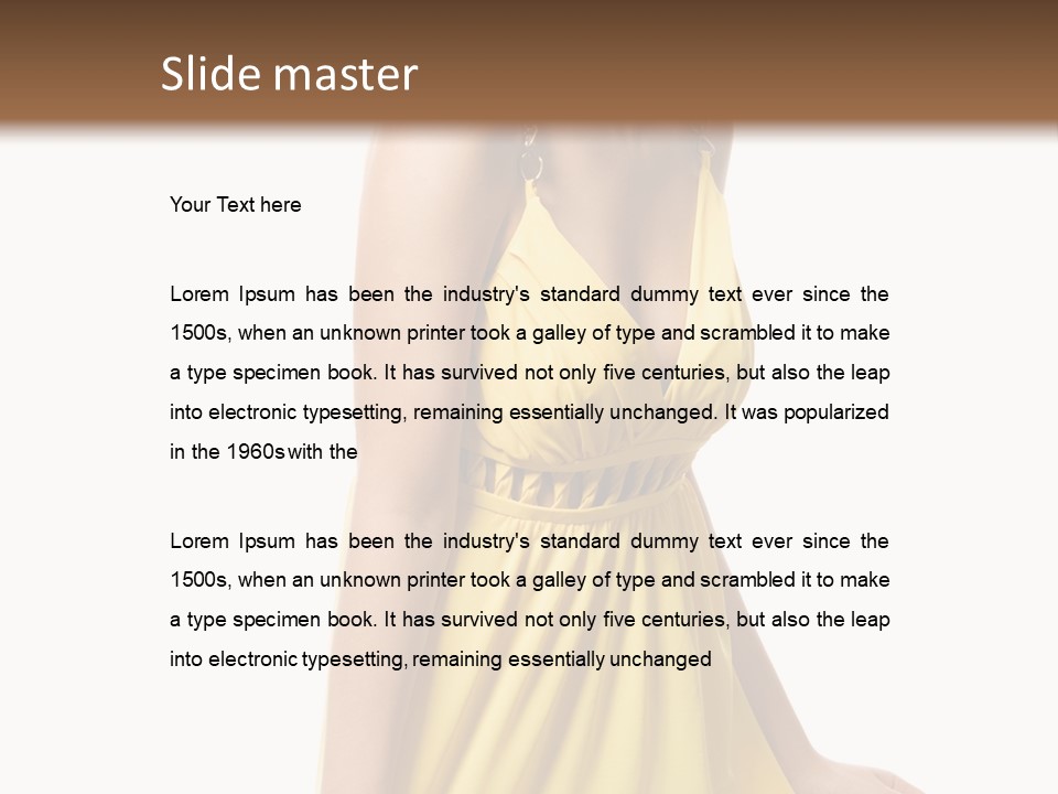 Move Hair Caucasian PowerPoint Template