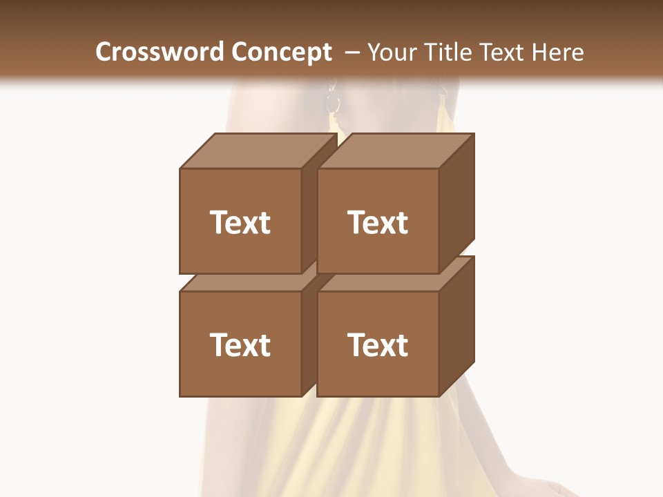 Move Hair Caucasian PowerPoint Template