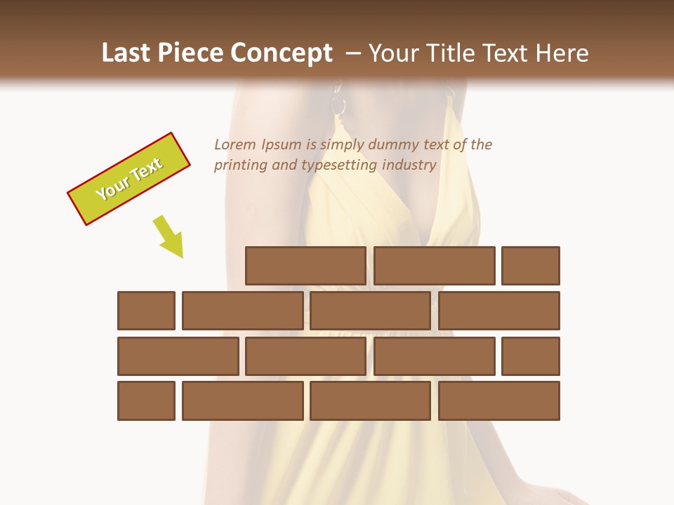 Move Hair Caucasian PowerPoint Template