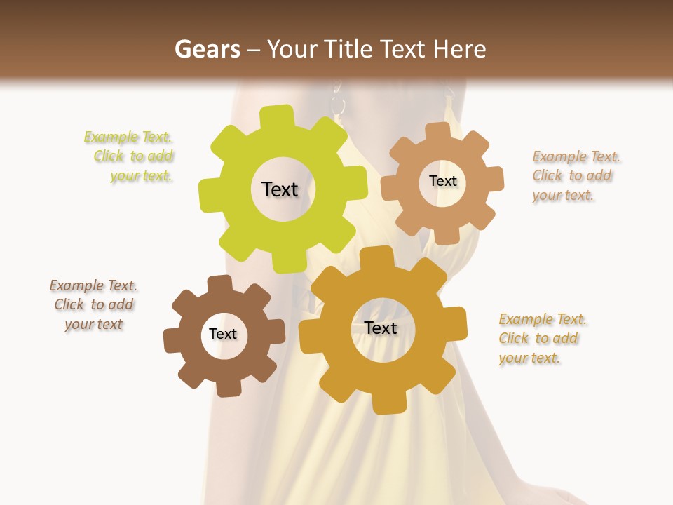 Move Hair Caucasian PowerPoint Template