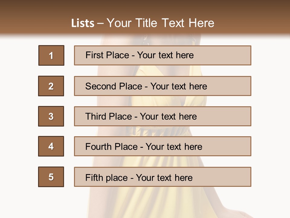 Move Hair Caucasian PowerPoint Template