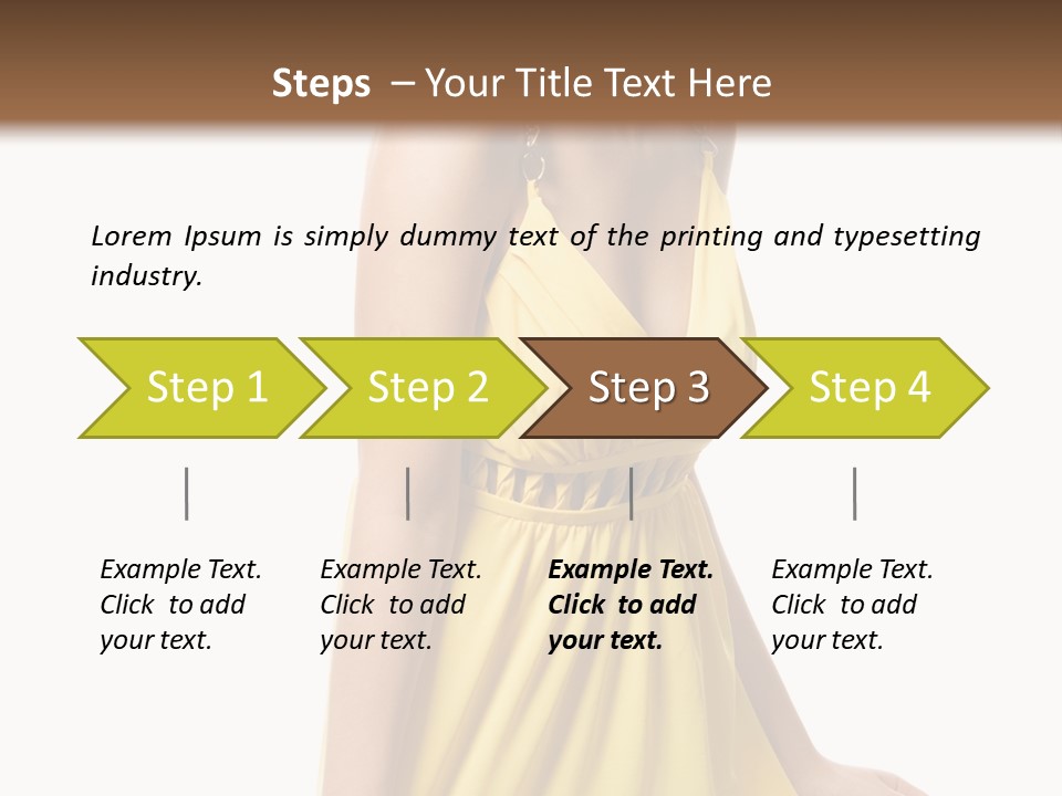 Move Hair Caucasian PowerPoint Template