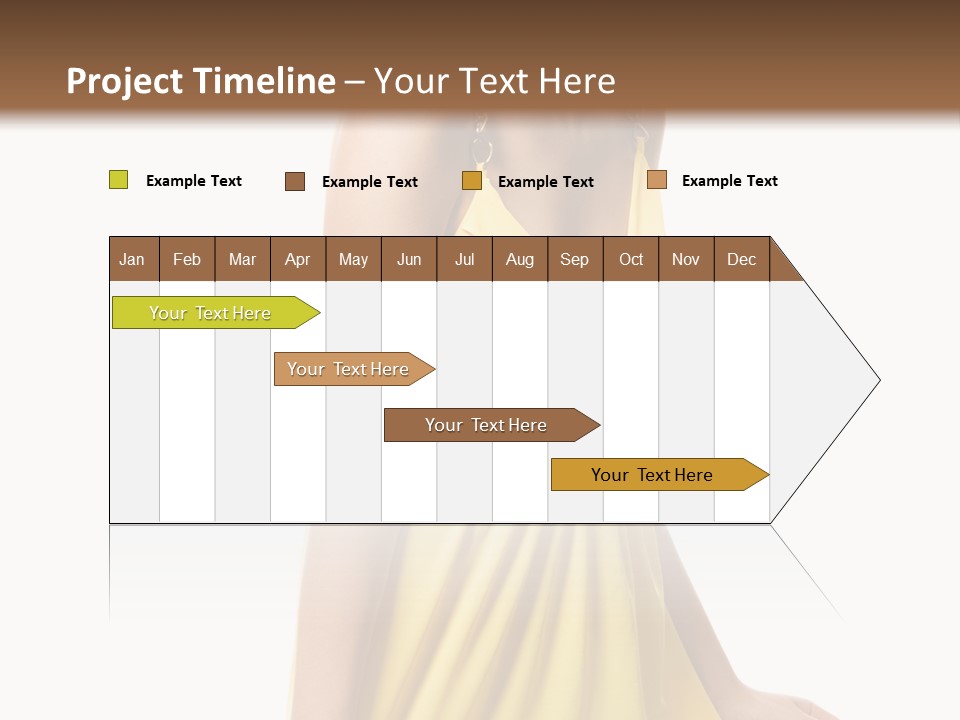 Move Hair Caucasian PowerPoint Template