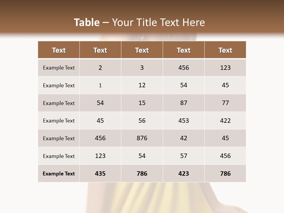 Move Hair Caucasian PowerPoint Template