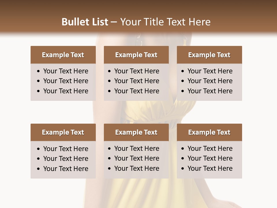 Move Hair Caucasian PowerPoint Template