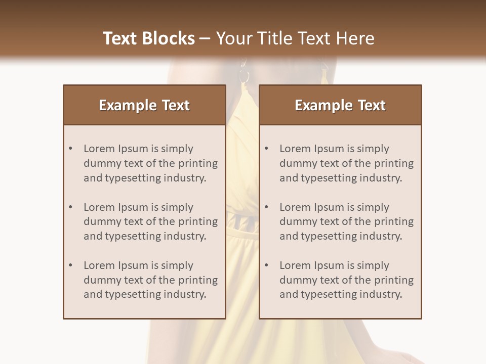 Move Hair Caucasian PowerPoint Template