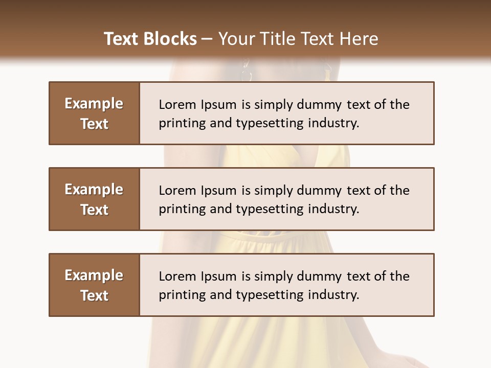 Move Hair Caucasian PowerPoint Template