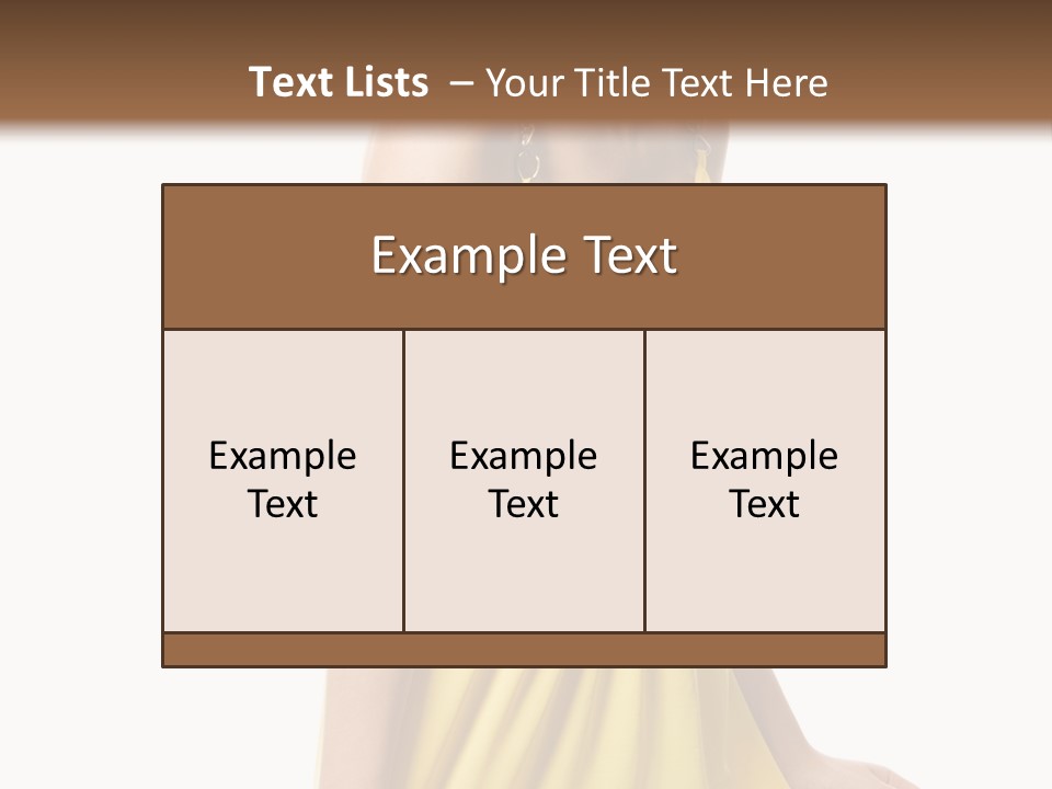Move Hair Caucasian PowerPoint Template