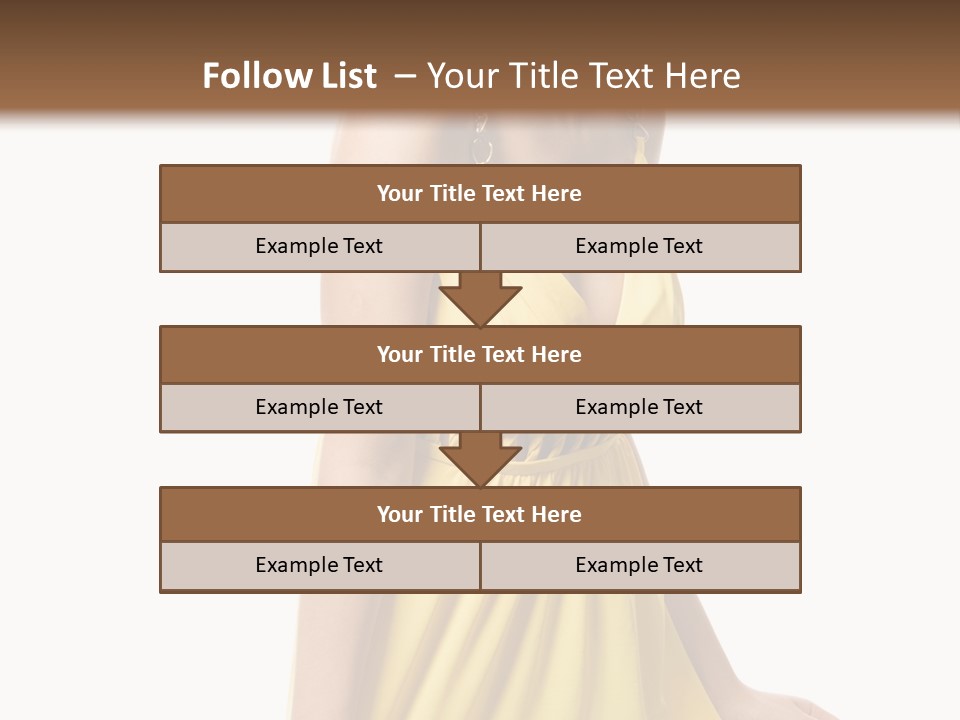 Move Hair Caucasian PowerPoint Template