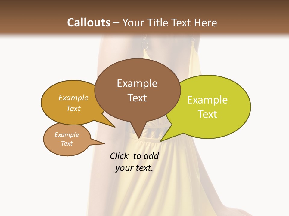 Move Hair Caucasian PowerPoint Template