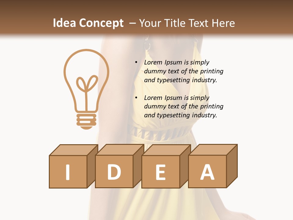 Move Hair Caucasian PowerPoint Template