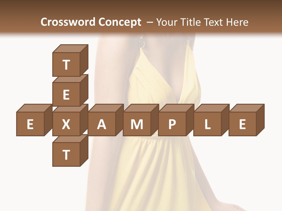 Move Hair Caucasian PowerPoint Template