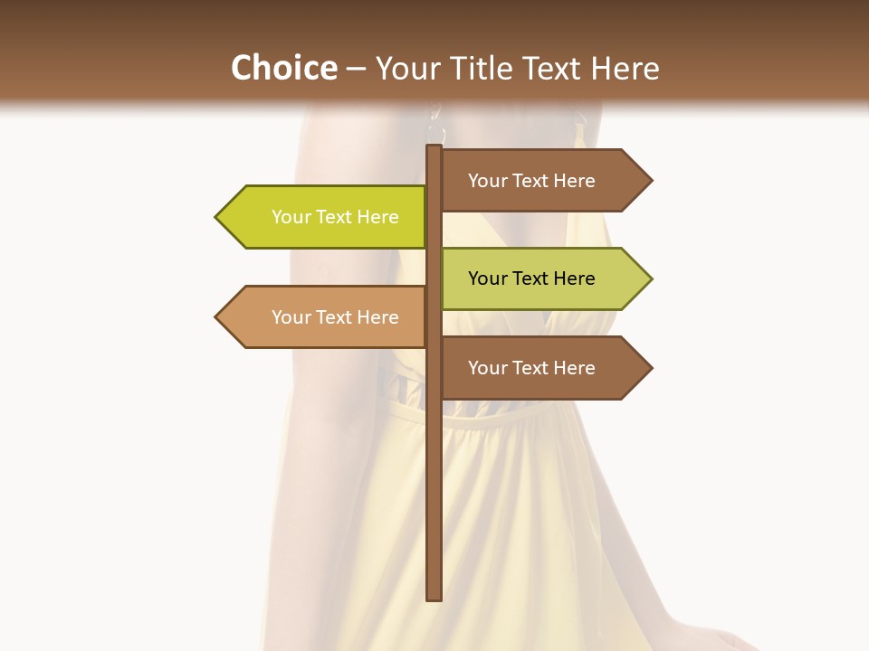 Move Hair Caucasian PowerPoint Template