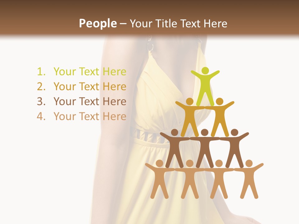 Move Hair Caucasian PowerPoint Template