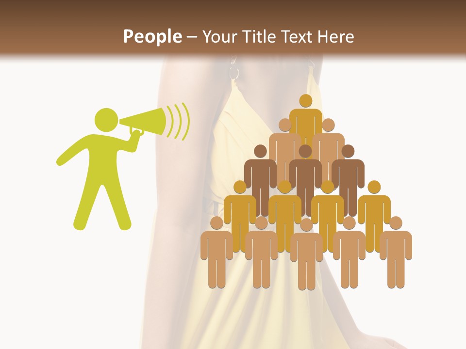 Move Hair Caucasian PowerPoint Template