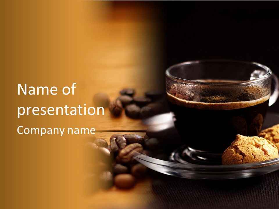 Transparent Coffee Foam PowerPoint Template