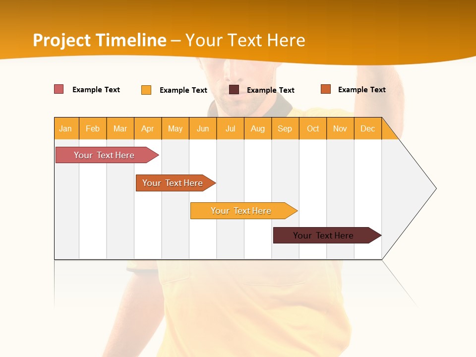 A Man In A Yellow Shirt Holding A Red Card PowerPoint Template