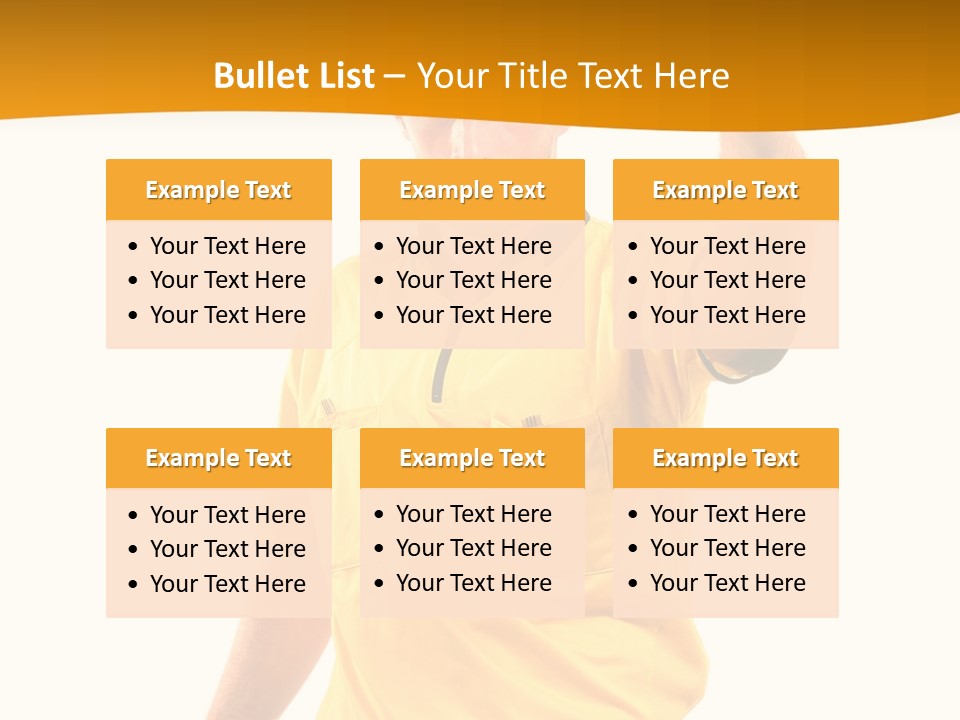 A Man In A Yellow Shirt Holding A Red Card PowerPoint Template
