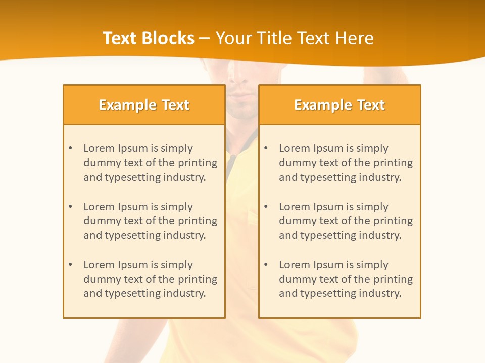 A Man In A Yellow Shirt Holding A Red Card PowerPoint Template