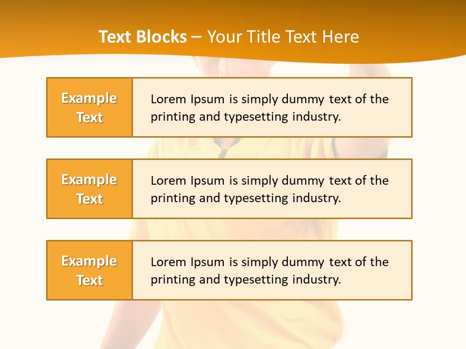 A Man In A Yellow Shirt Holding A Red Card PowerPoint Template