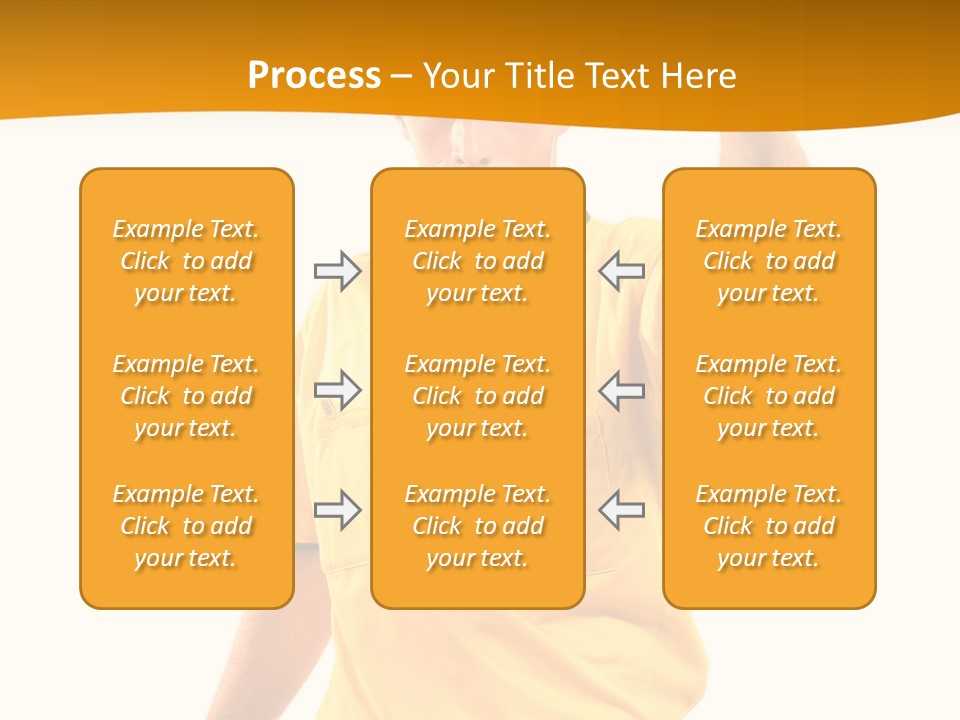 A Man In A Yellow Shirt Holding A Red Card PowerPoint Template