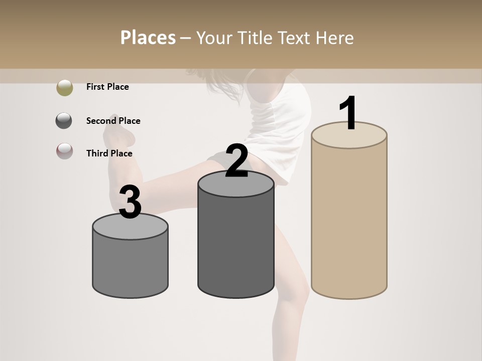 Dance Jump Female PowerPoint Template