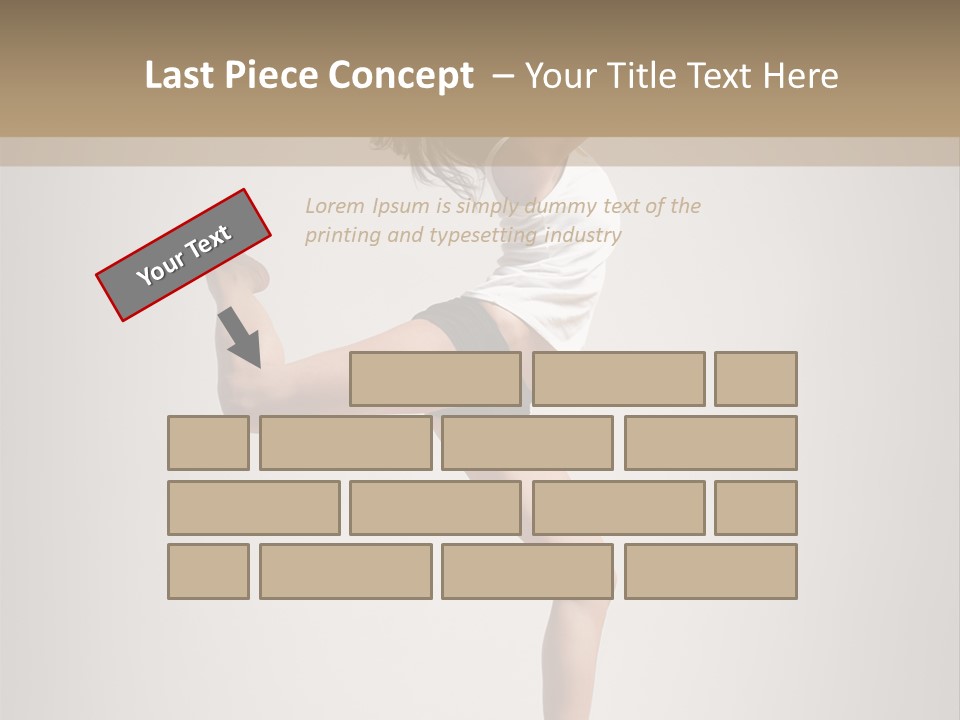 Dance Jump Female PowerPoint Template