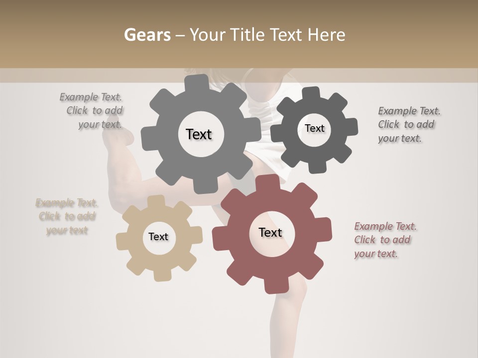 Dance Jump Female PowerPoint Template