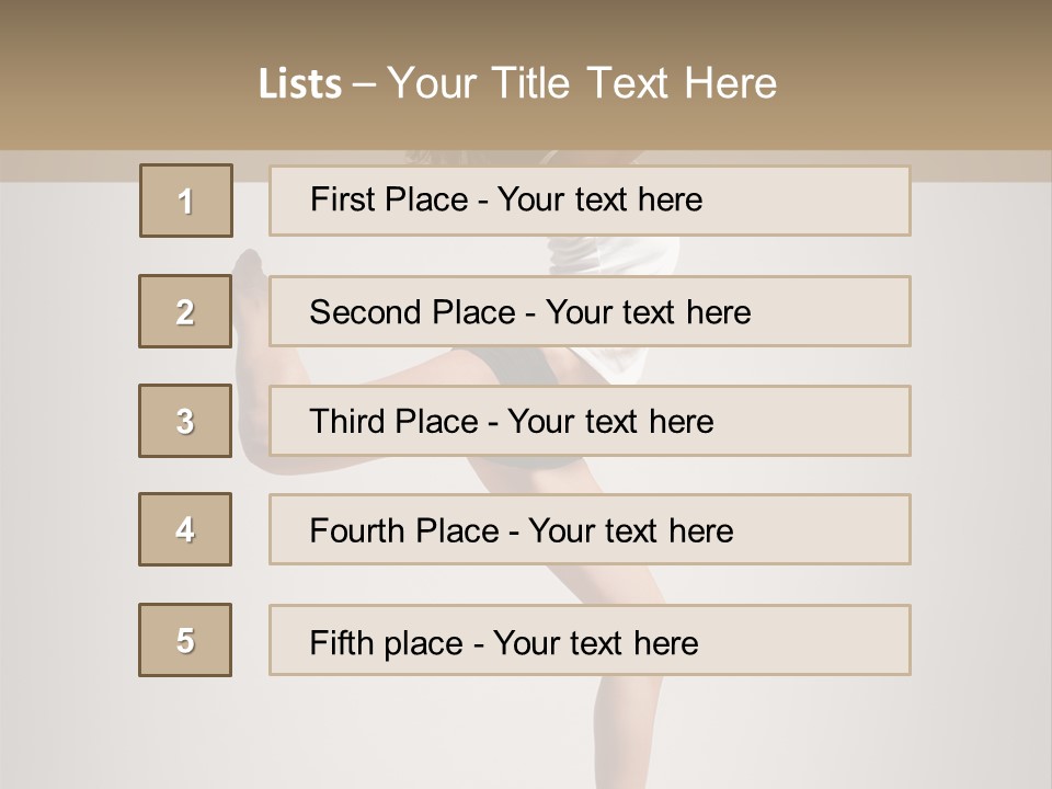 Dance Jump Female PowerPoint Template