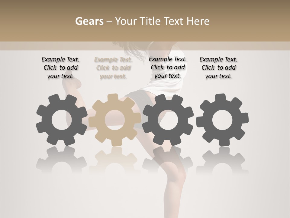 Dance Jump Female PowerPoint Template