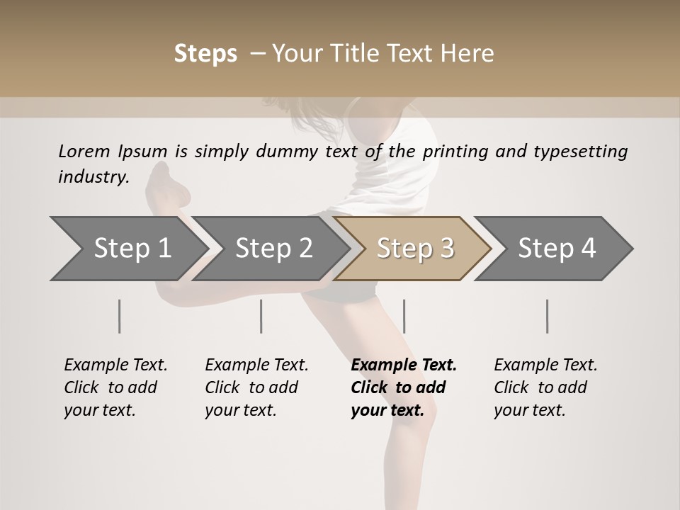 Dance Jump Female PowerPoint Template