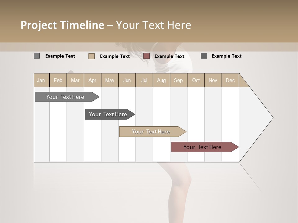 Dance Jump Female PowerPoint Template