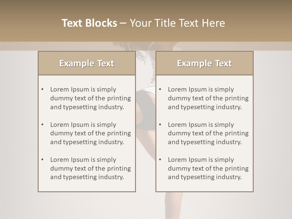 Dance Jump Female PowerPoint Template