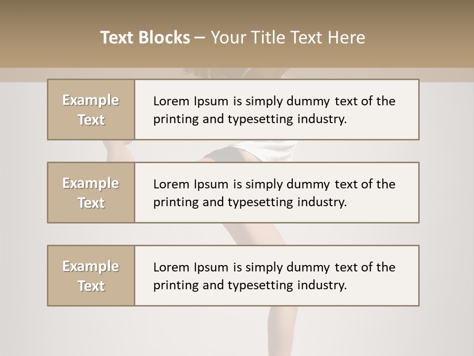 Dance Jump Female PowerPoint Template