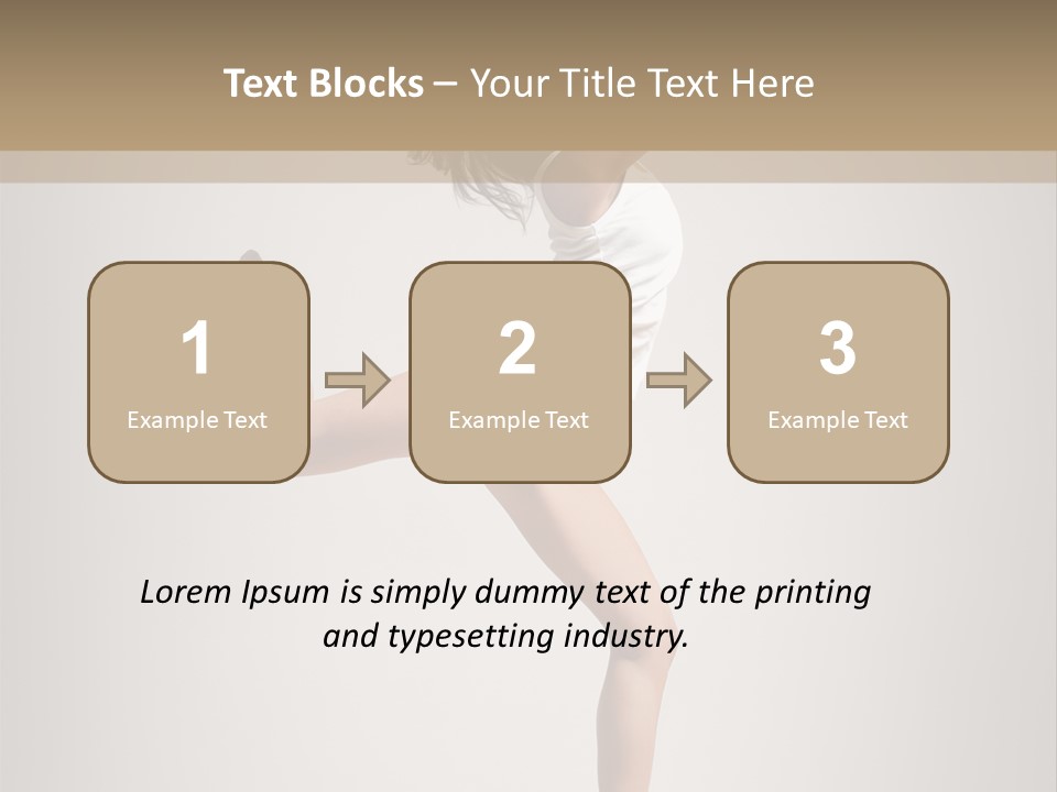 Dance Jump Female PowerPoint Template