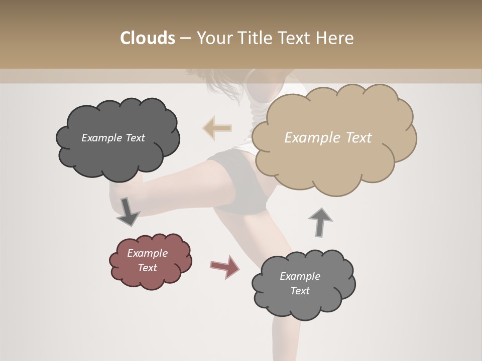 Dance Jump Female PowerPoint Template