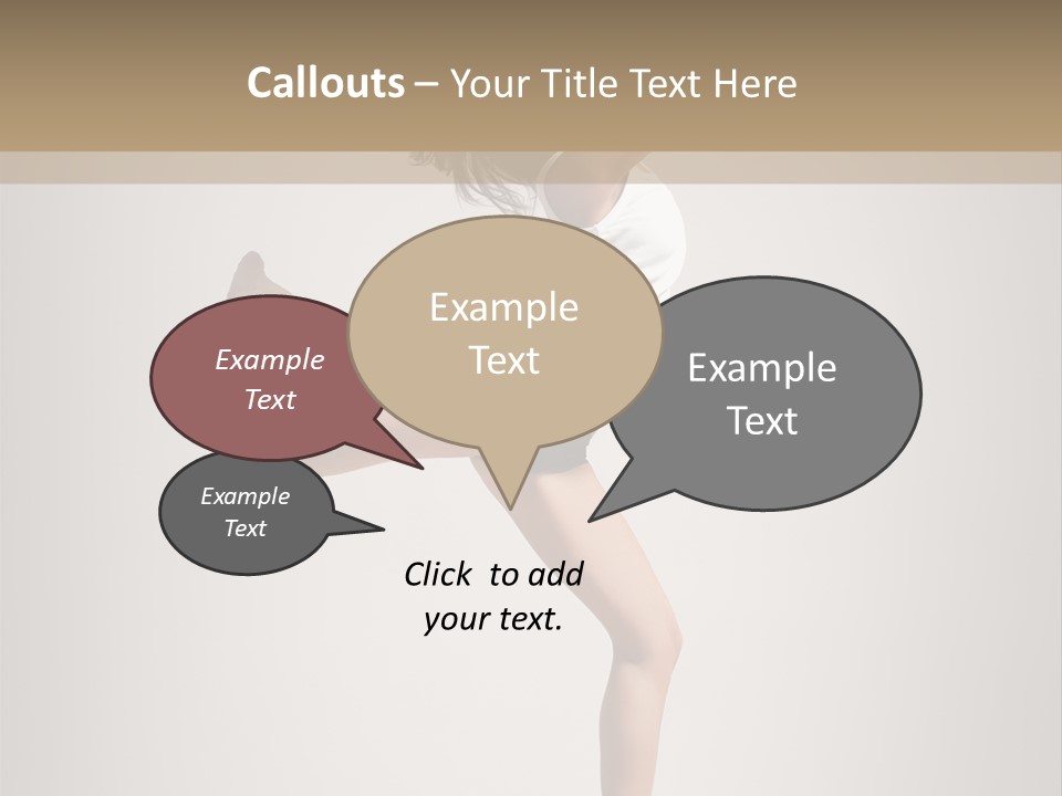 Dance Jump Female PowerPoint Template