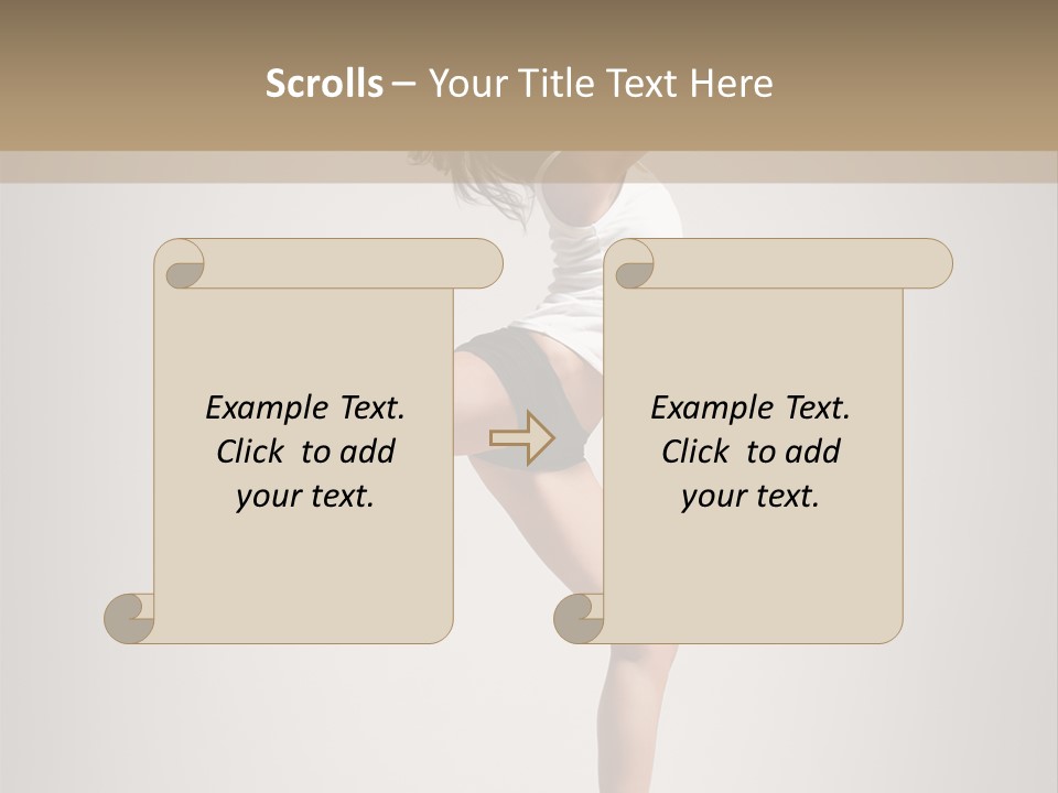 Dance Jump Female PowerPoint Template