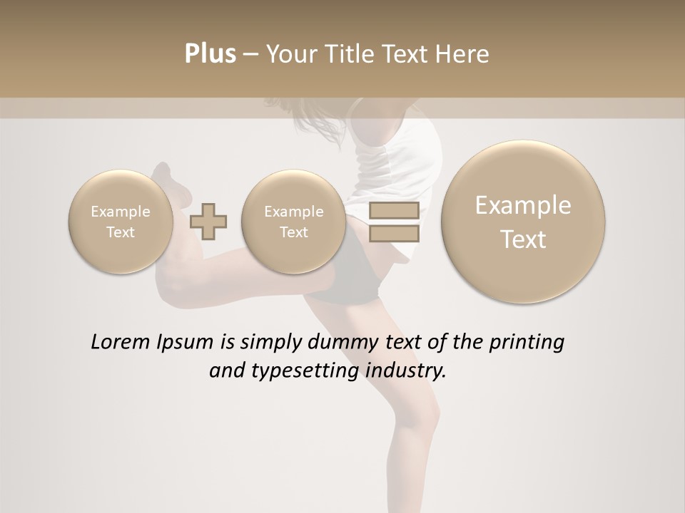 Dance Jump Female PowerPoint Template