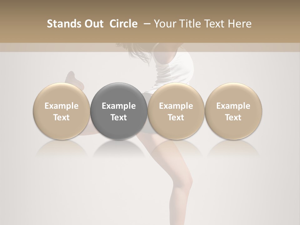 Dance Jump Female PowerPoint Template