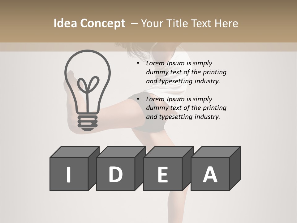 Dance Jump Female PowerPoint Template