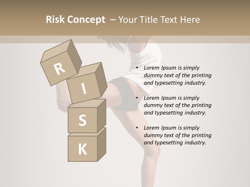 Dance Jump Female PowerPoint Template