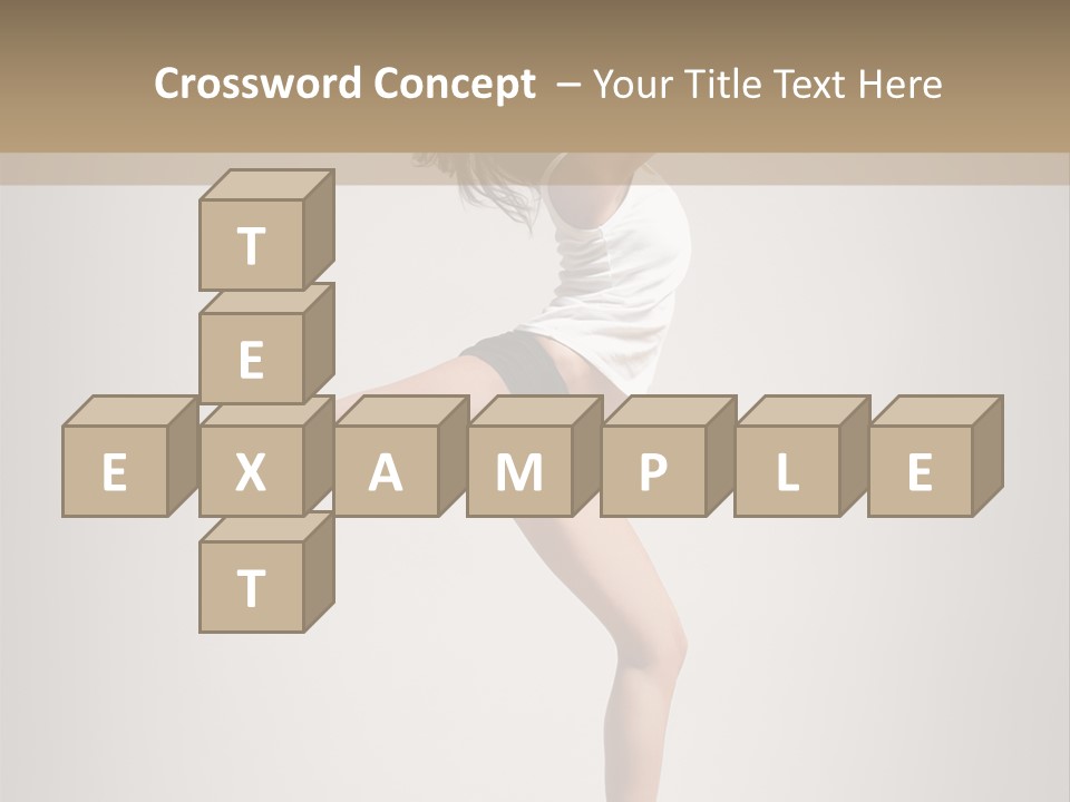 Dance Jump Female PowerPoint Template