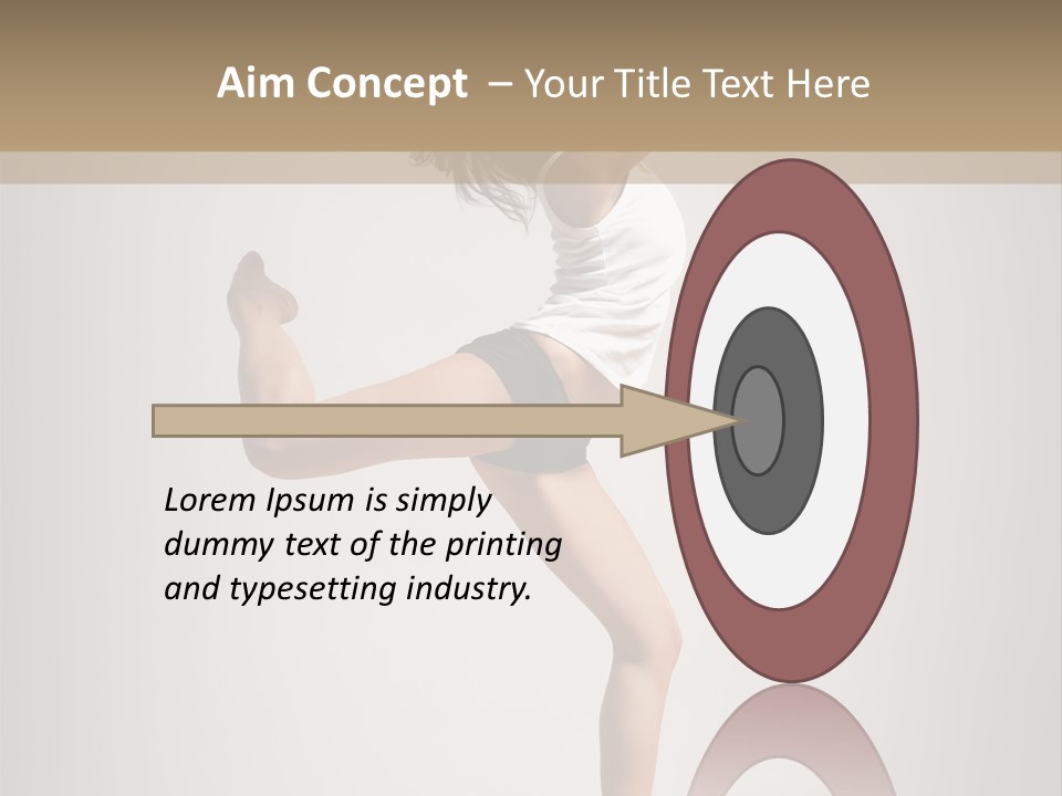 Dance Jump Female PowerPoint Template