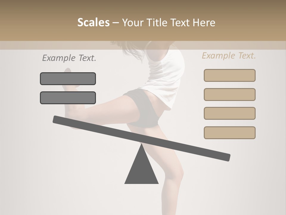 Dance Jump Female PowerPoint Template